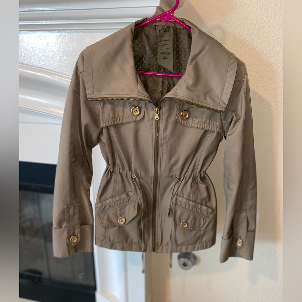 GUESS trench utility Jacket Sz XS EUC